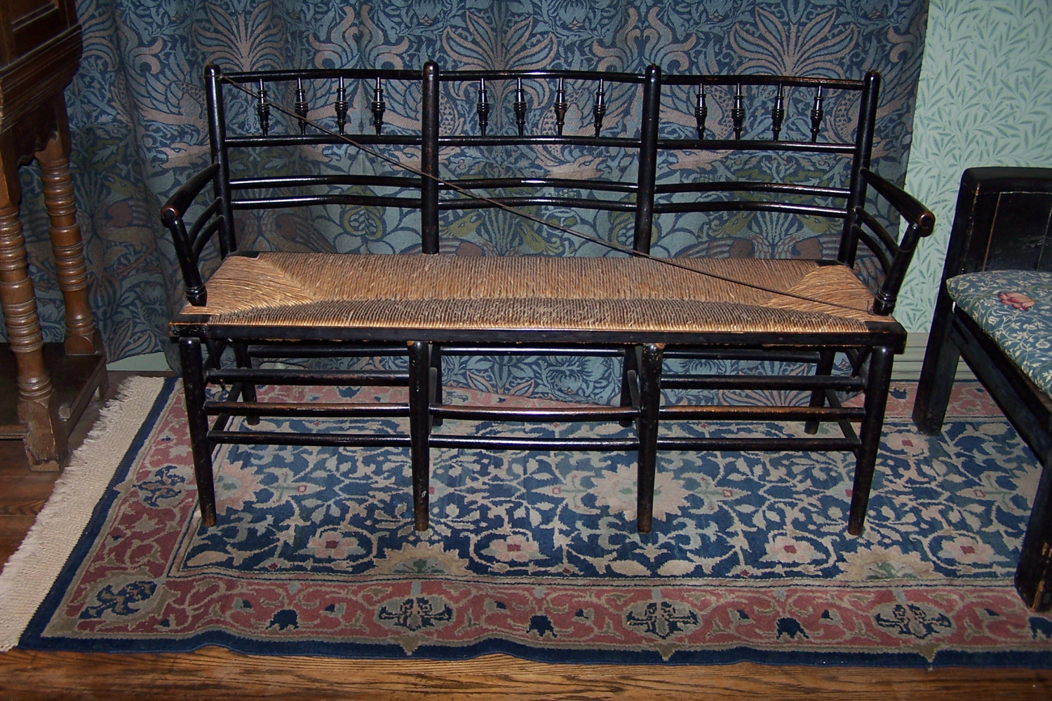 turned, ebonised wood with rush seat Archives - William Morris Gallery