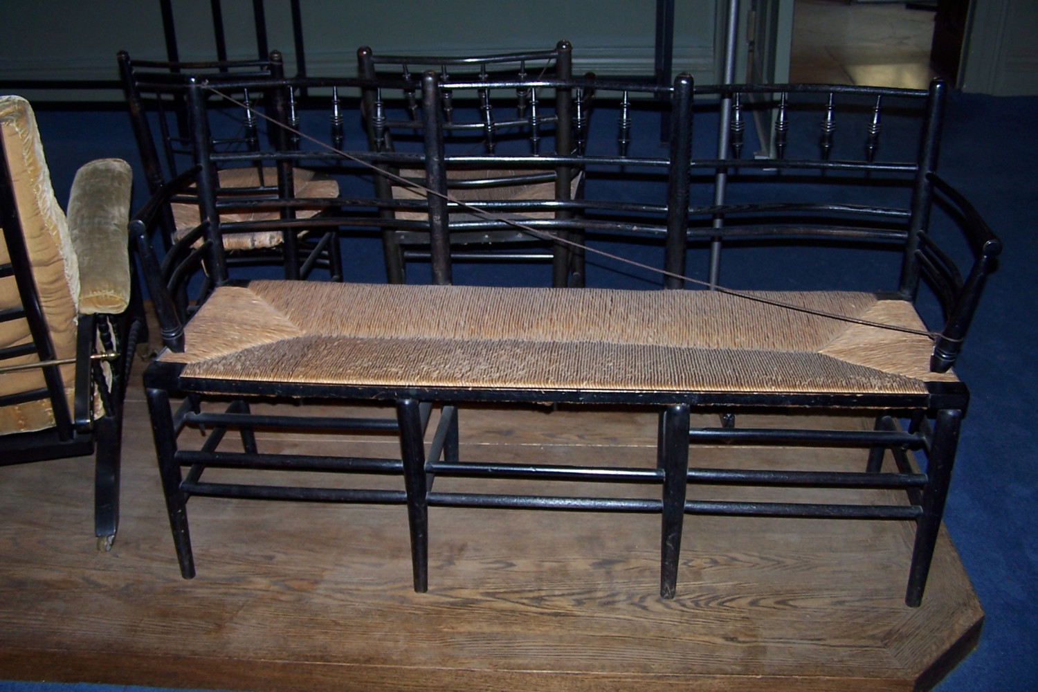 turned, ebonised wood with rush seat Archives - William Morris Gallery