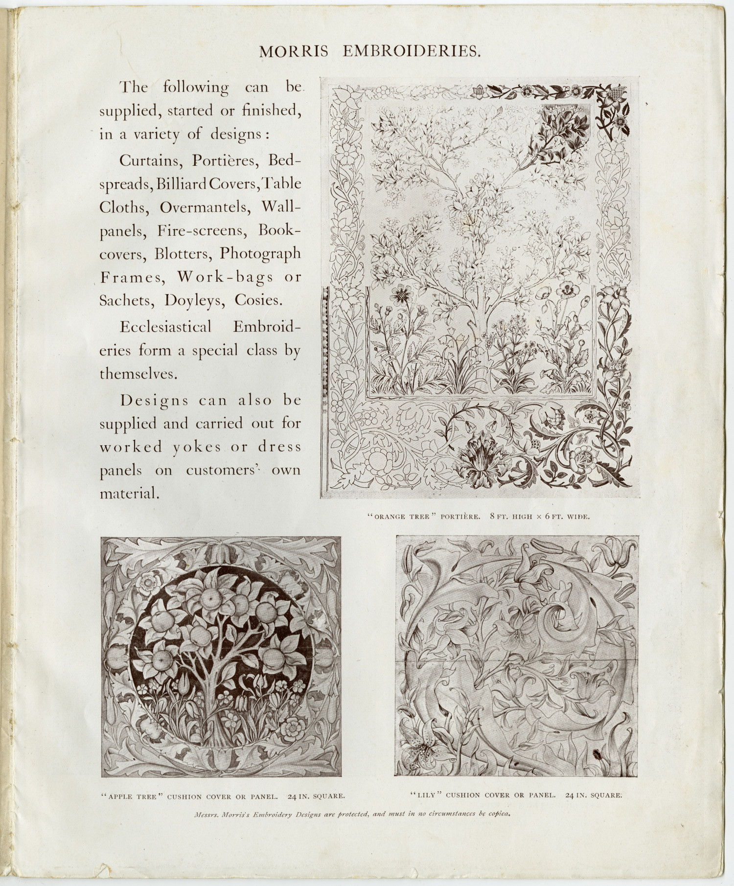 Morris & Co Embroidery Work catalogue - William Morris Gallery