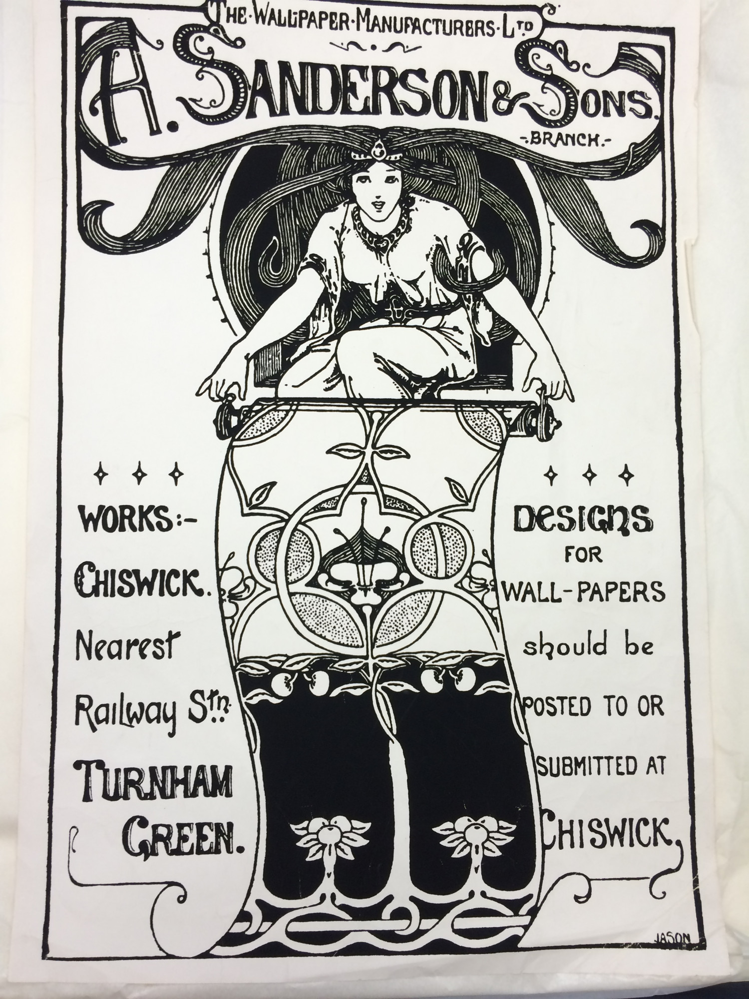 NaNaです。MORRIS Gallery Sanderson A. Sanderson & Sons Ltd Advertising Poster - William Morris Gallery